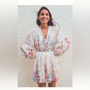 Floral V Mini Dress from Anthropologie
